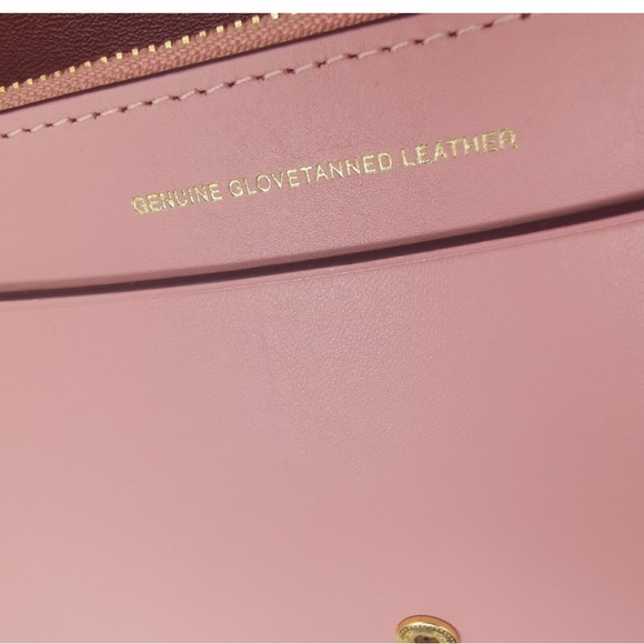 Coach Pink Tea Rose Rivets Foldover Chain Crossbody - Picture 6 of 9